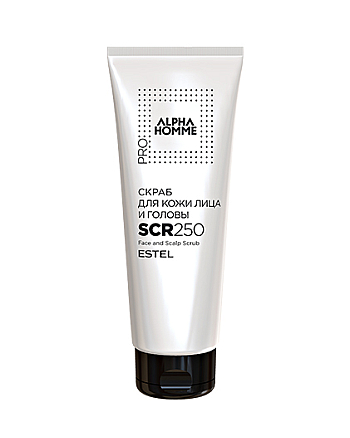 Estel Professional Alpha Homme Face And Scalp Scrub - Скраб для кожи лица и головы 250 мл - hairs-russia.ru